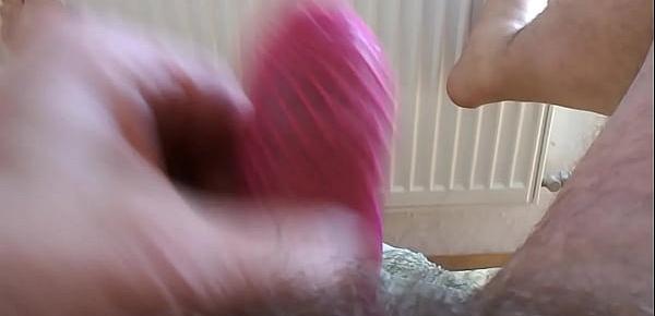  pink fishnet socks cum